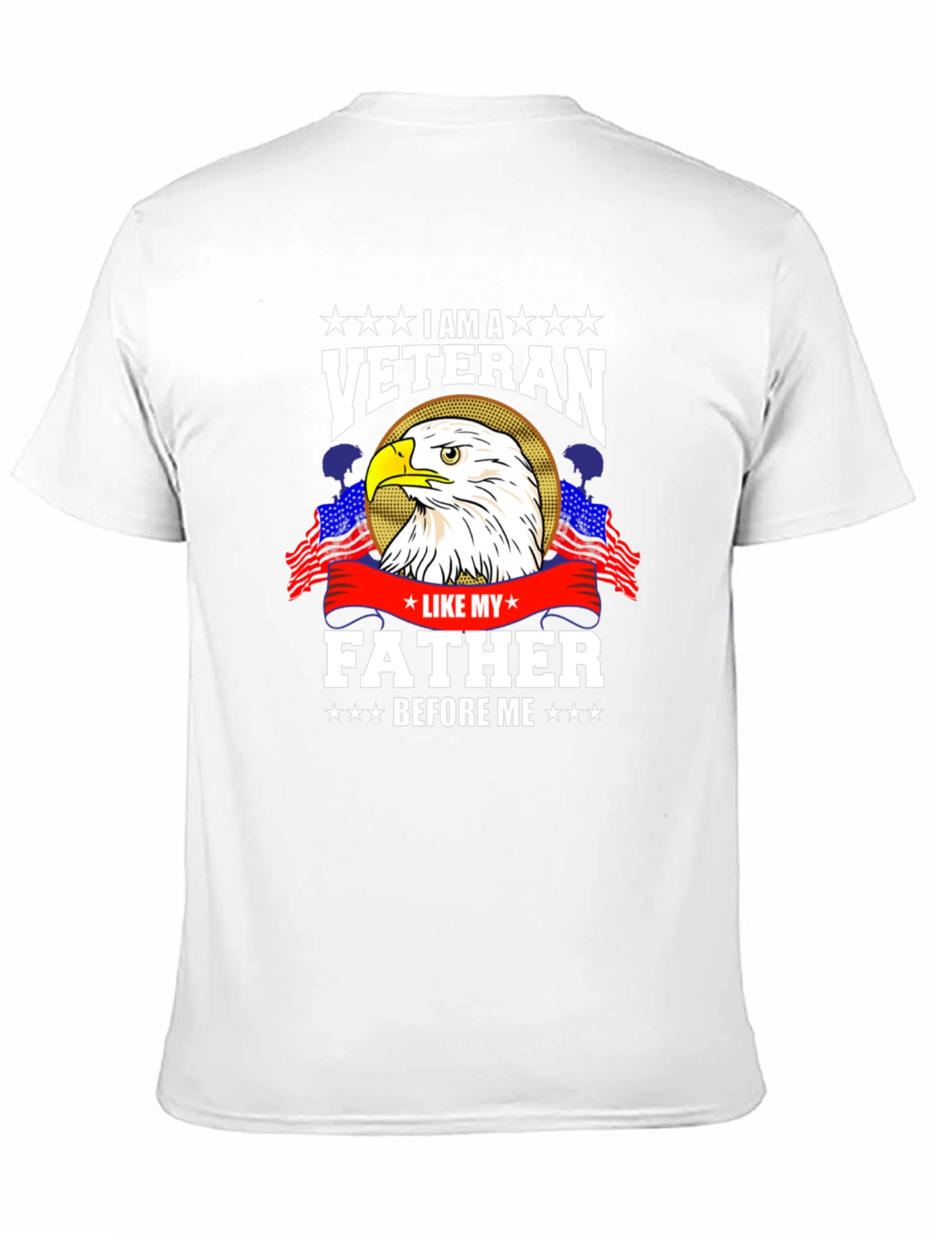 Veteran T-Shirt - Eagle and American Flags
