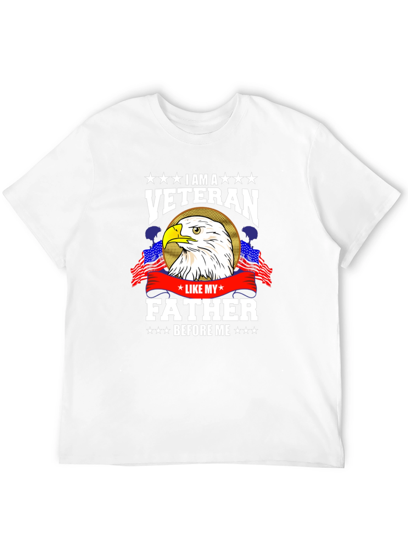 Veteran T-Shirt - Eagle and American Flags