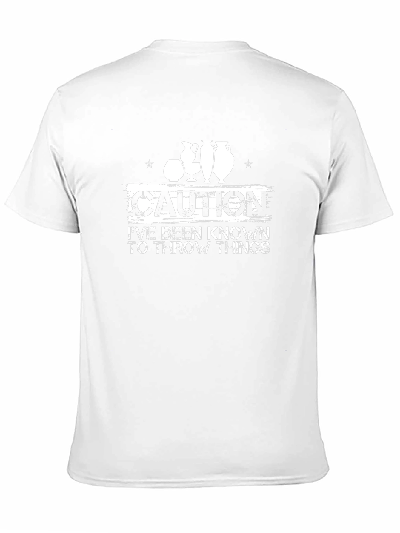 Caution Throw Things T-Shirt Pottery Hobby