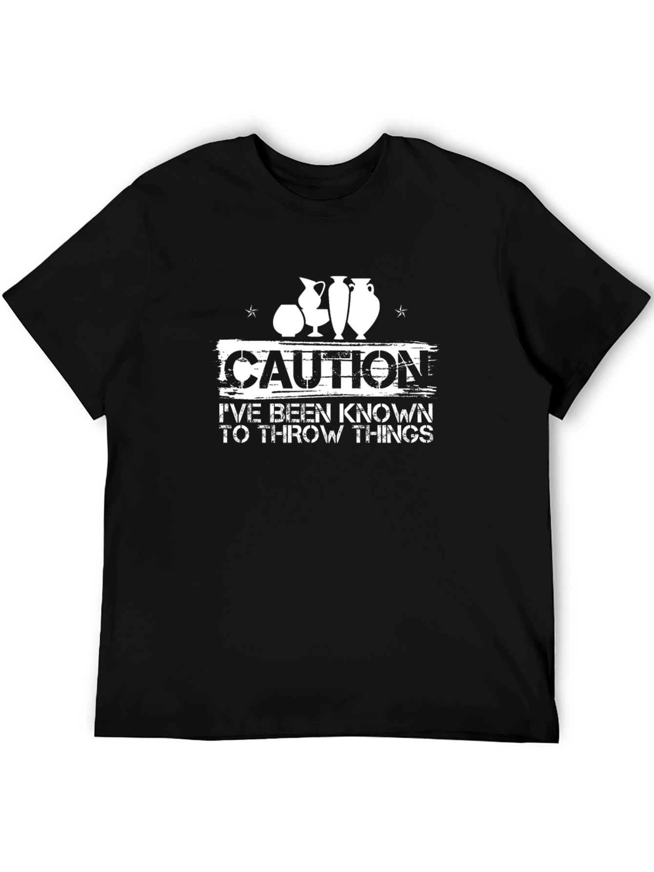 Caution Throw Things T-Shirt Pottery Hobby
