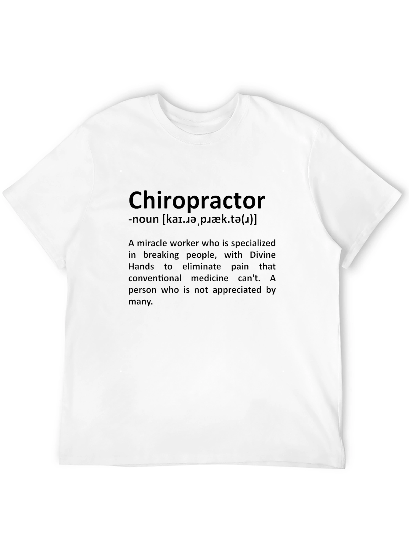 Chiropractor Definition Graphic T-Shirt