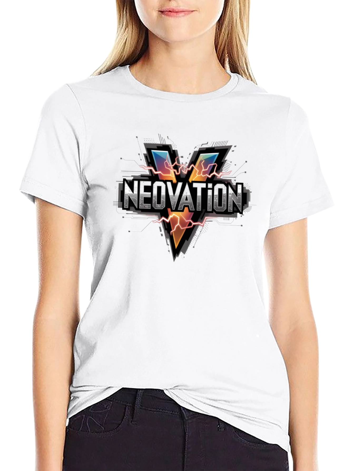 Neovation Graphic T-Shirt - Modern V-Design Tee