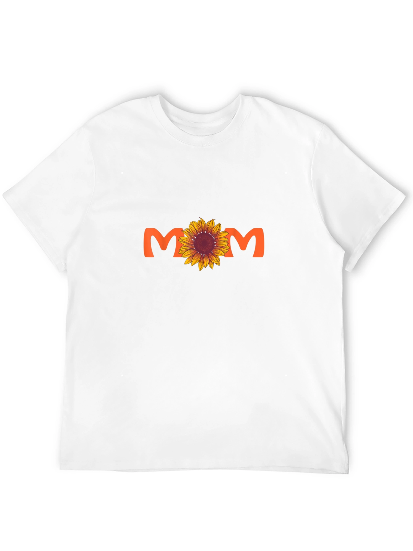 Sunflower Mom Graphic Tee - Black Cotton Blend T-Shirt