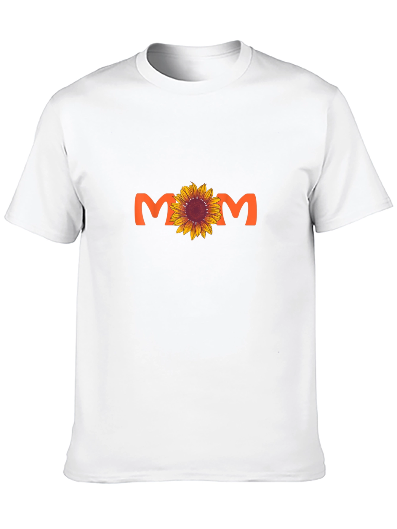 Sunflower Mom Graphic Tee - Black Cotton Blend T-Shirt