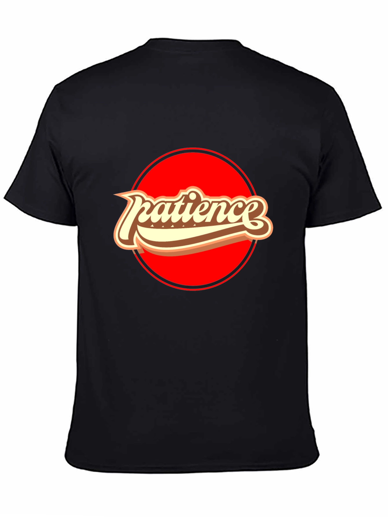 Patience Retro Graphic T-Shirt - Comfort Black Tee