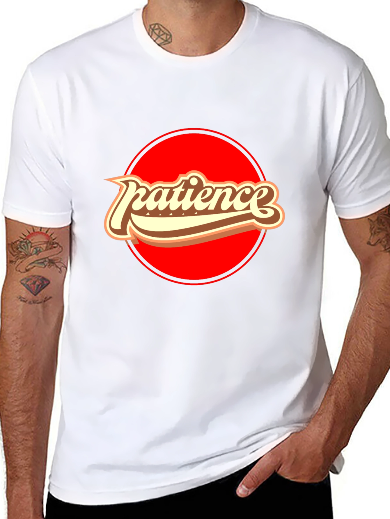 Patience Retro Graphic T-Shirt - Comfort Black Tee
