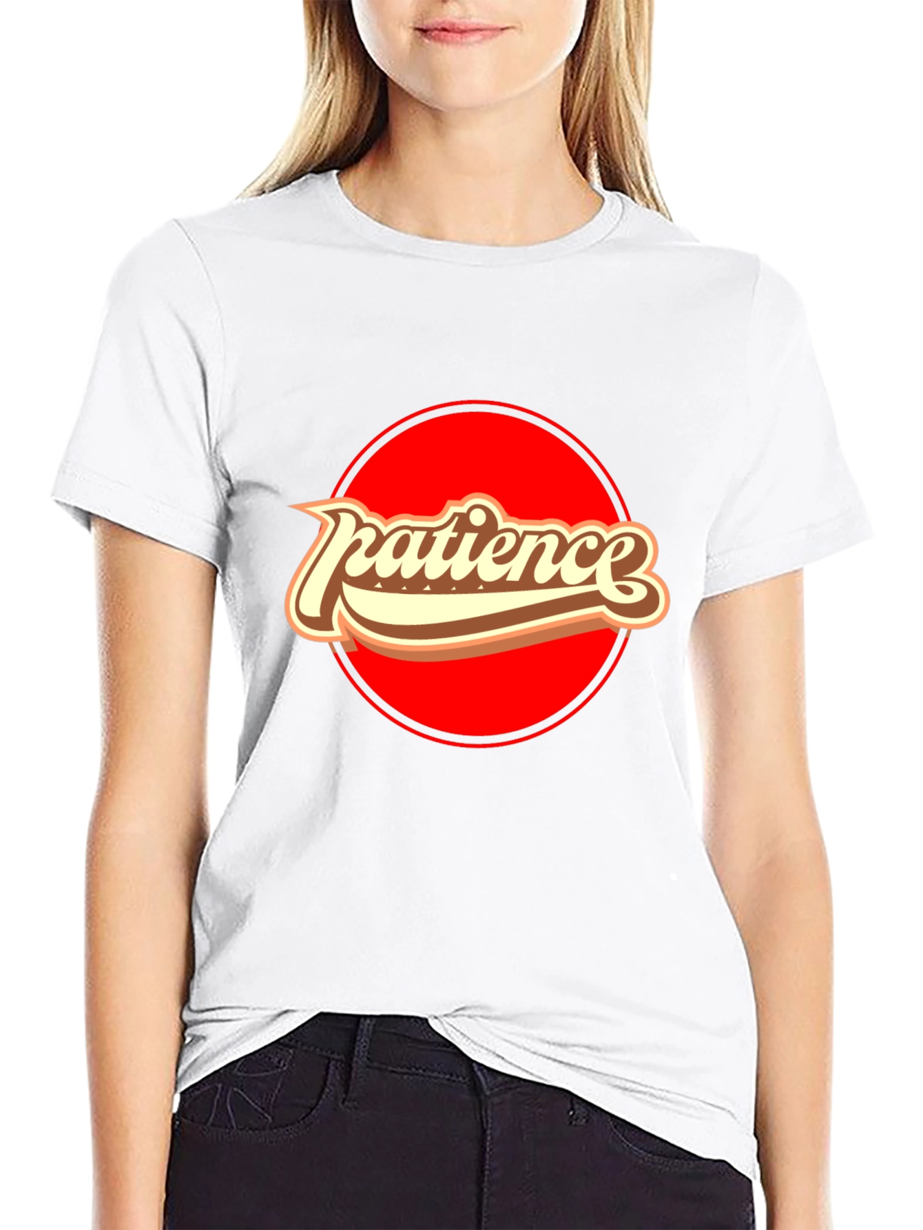 Patience Retro Graphic T-Shirt - Comfort Black Tee