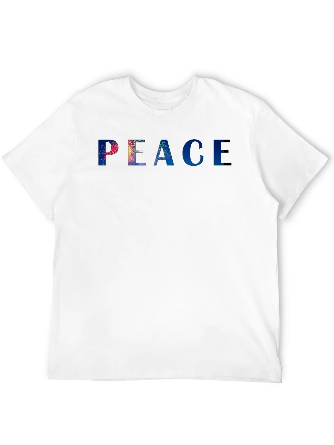Peace Graphic Tee - Stylish Black Cotton Blend T-Shirt