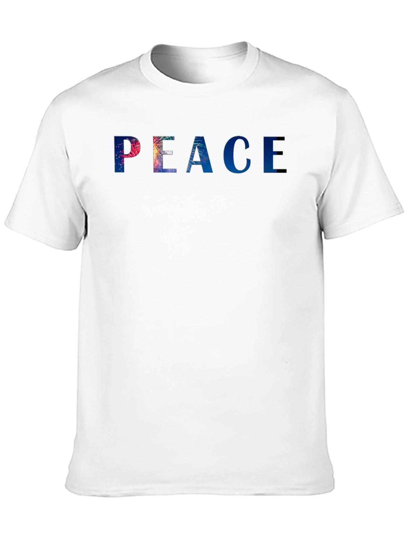 Peace Graphic Tee - Stylish Black Cotton Blend T-Shirt