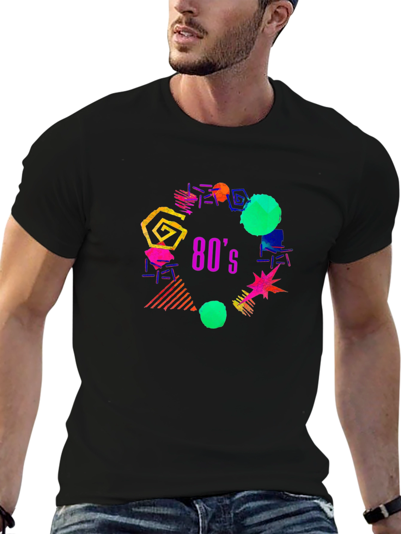 Retro 80s Graphic Print Tee