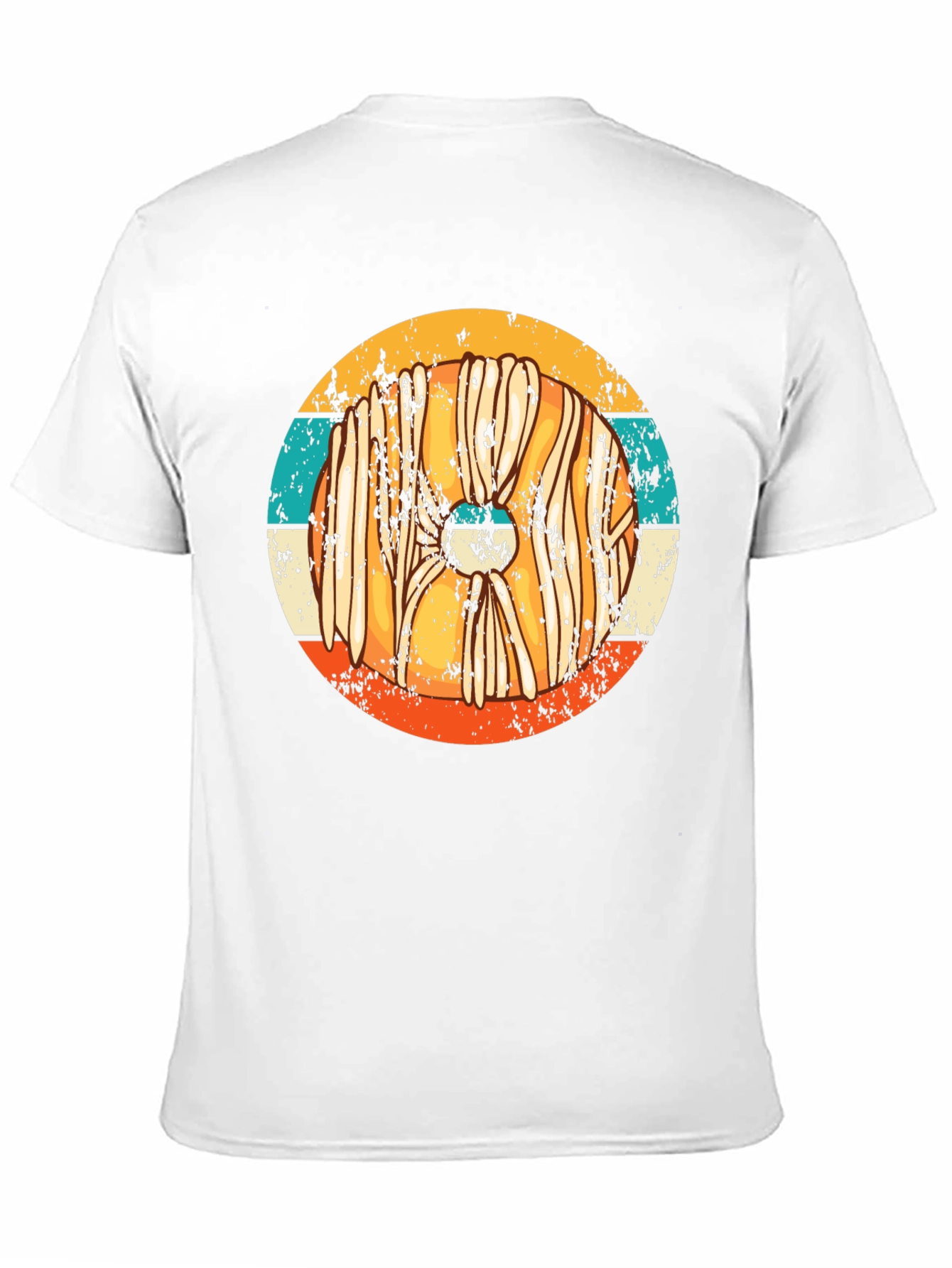 Retro Viking Shield T-Shirt - Distressed Style