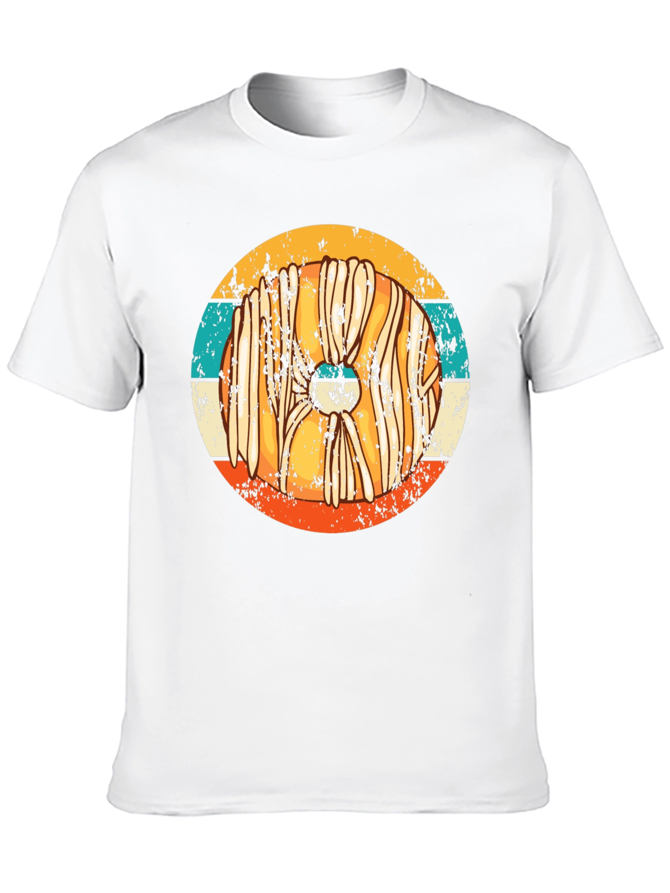 Retro Viking Shield T-Shirt - Distressed Style
