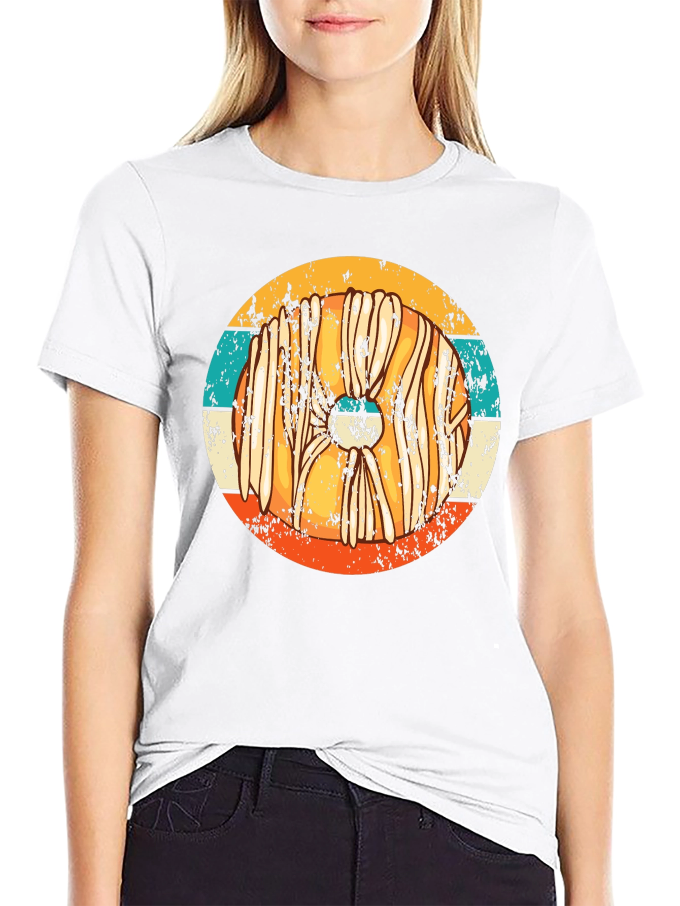 Retro Viking Shield T-Shirt - Distressed Style