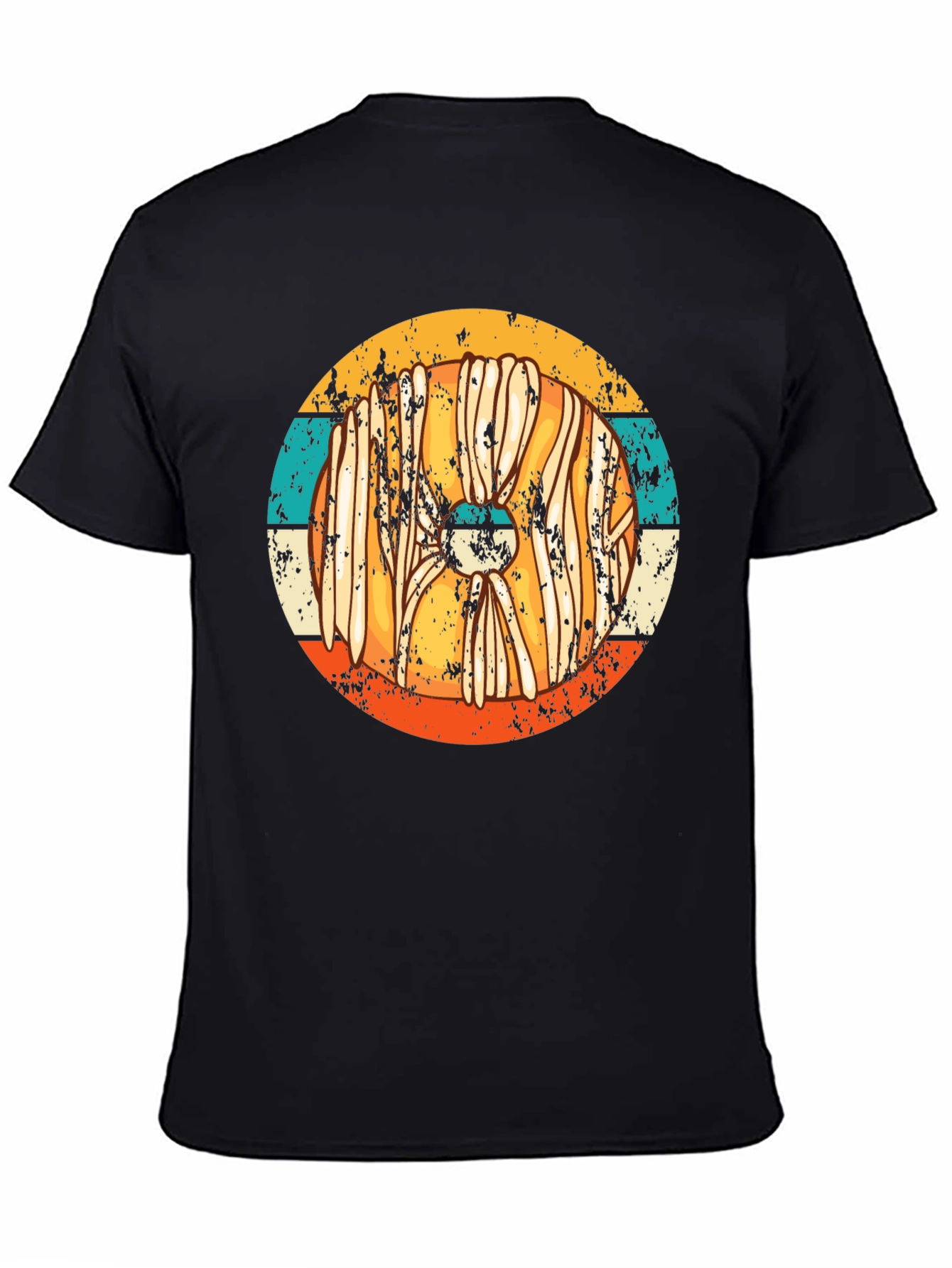 Retro Viking Shield T-Shirt - Distressed Style
