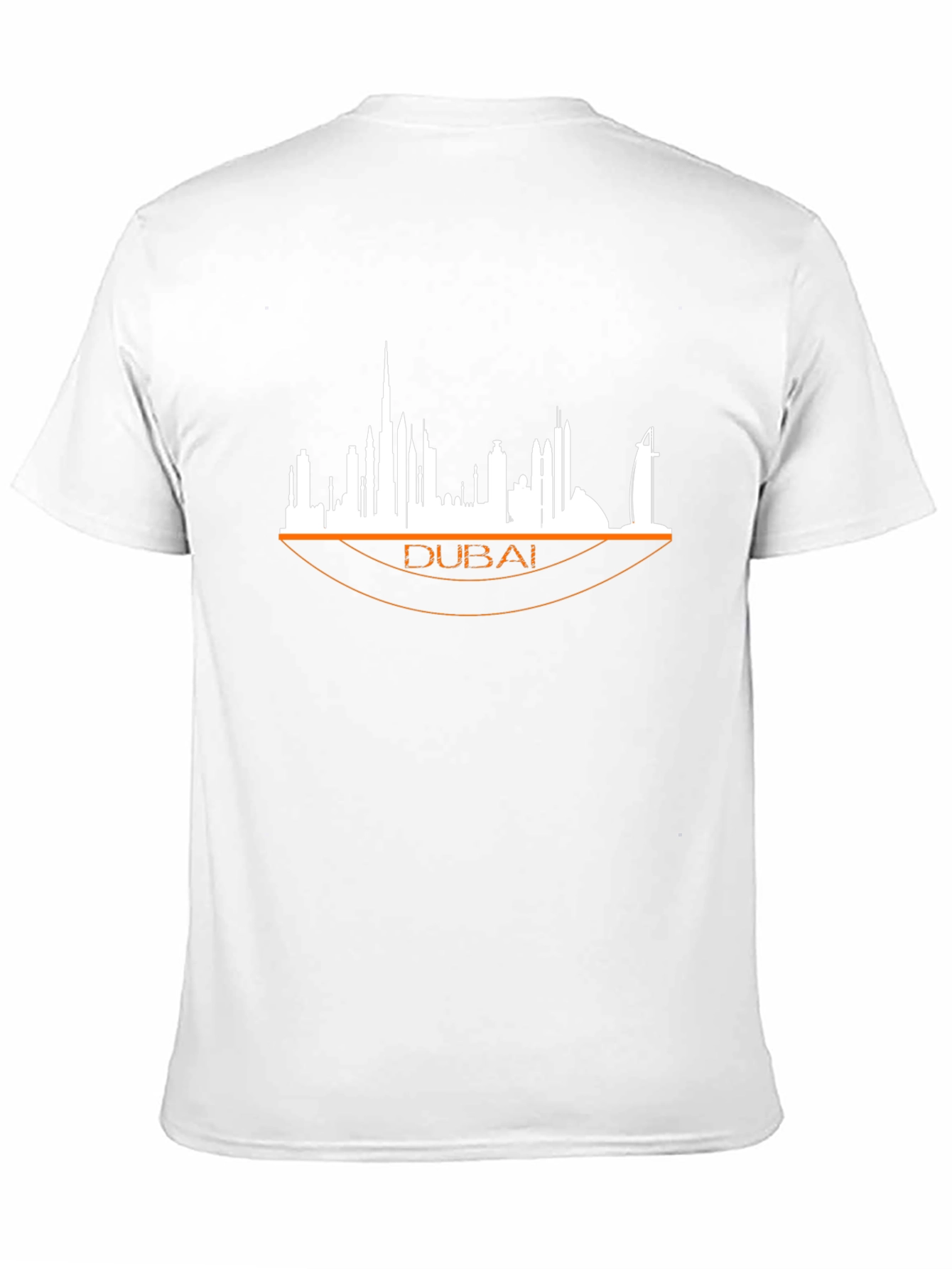Dubai Skyline Graphic Tee - Black Cotton T-Shirt