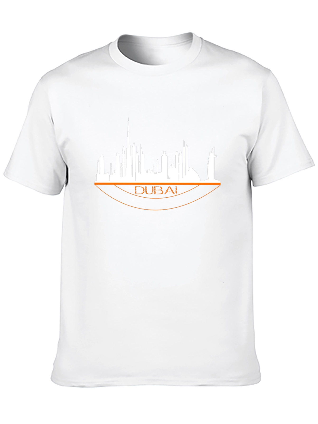 Dubai Skyline Graphic Tee - Black Cotton T-Shirt