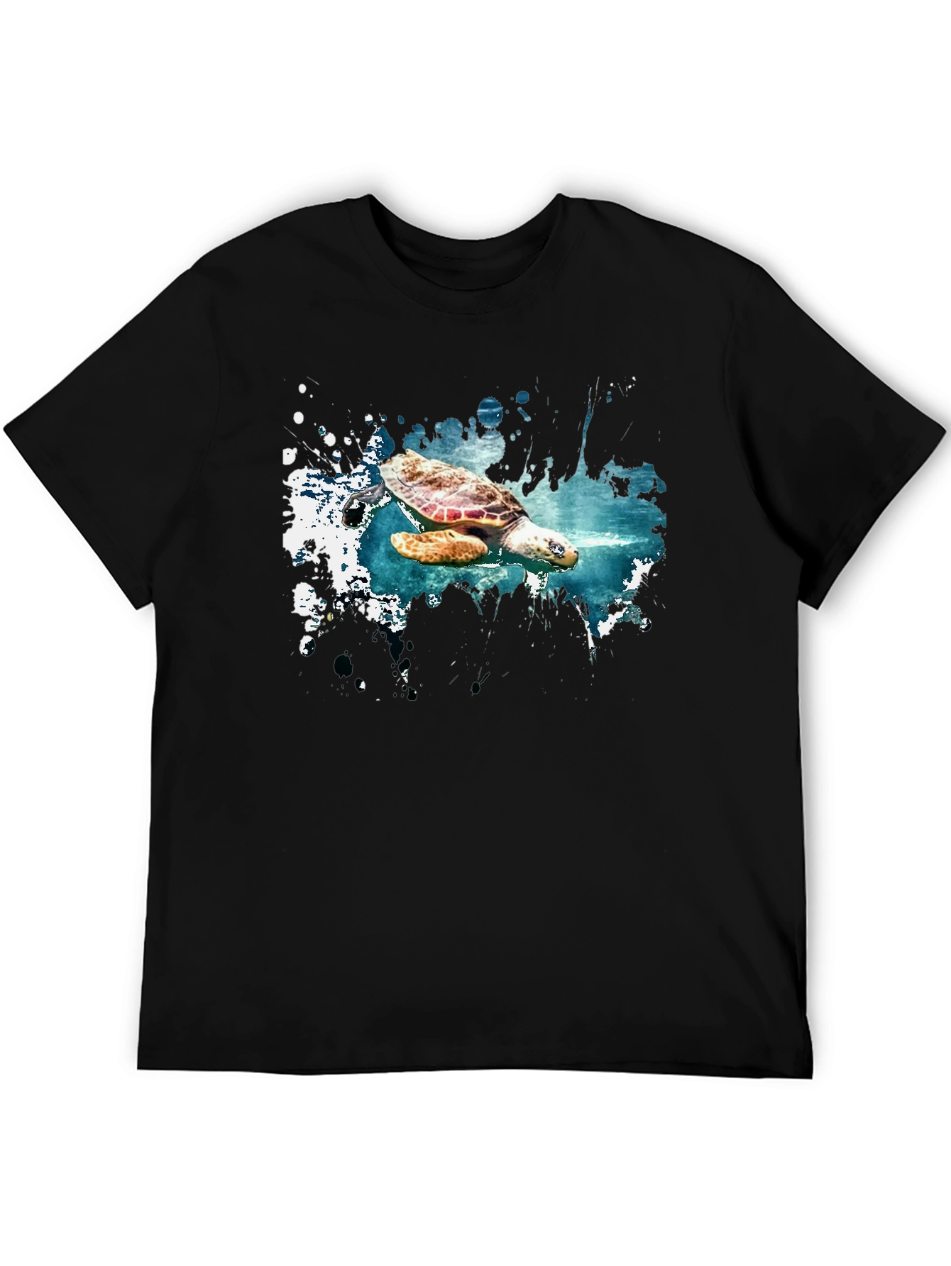 Turtle Splash Graphic Tee - Soft Cotton Comfort