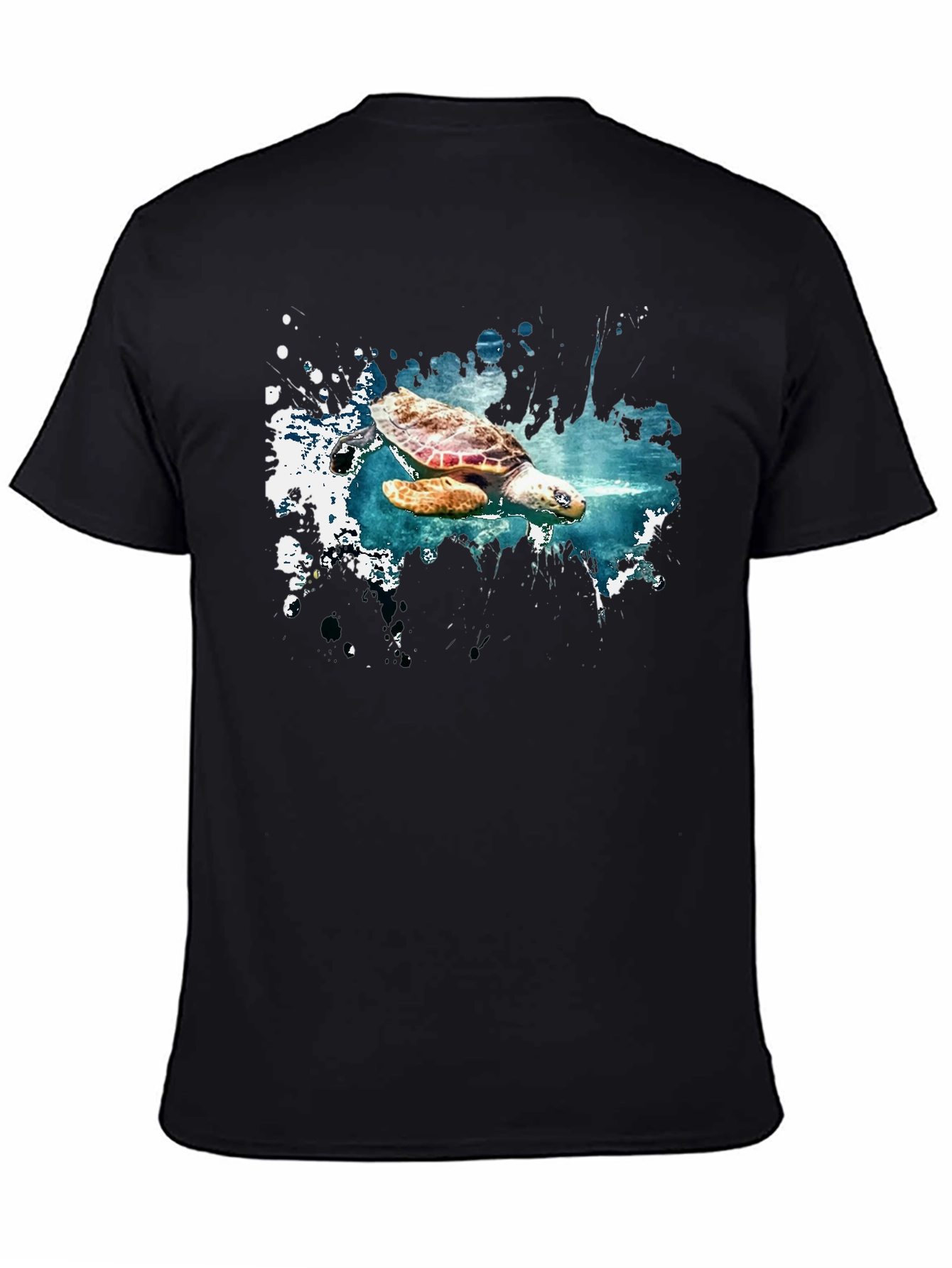 Turtle Splash Graphic Tee - Soft Cotton Comfort