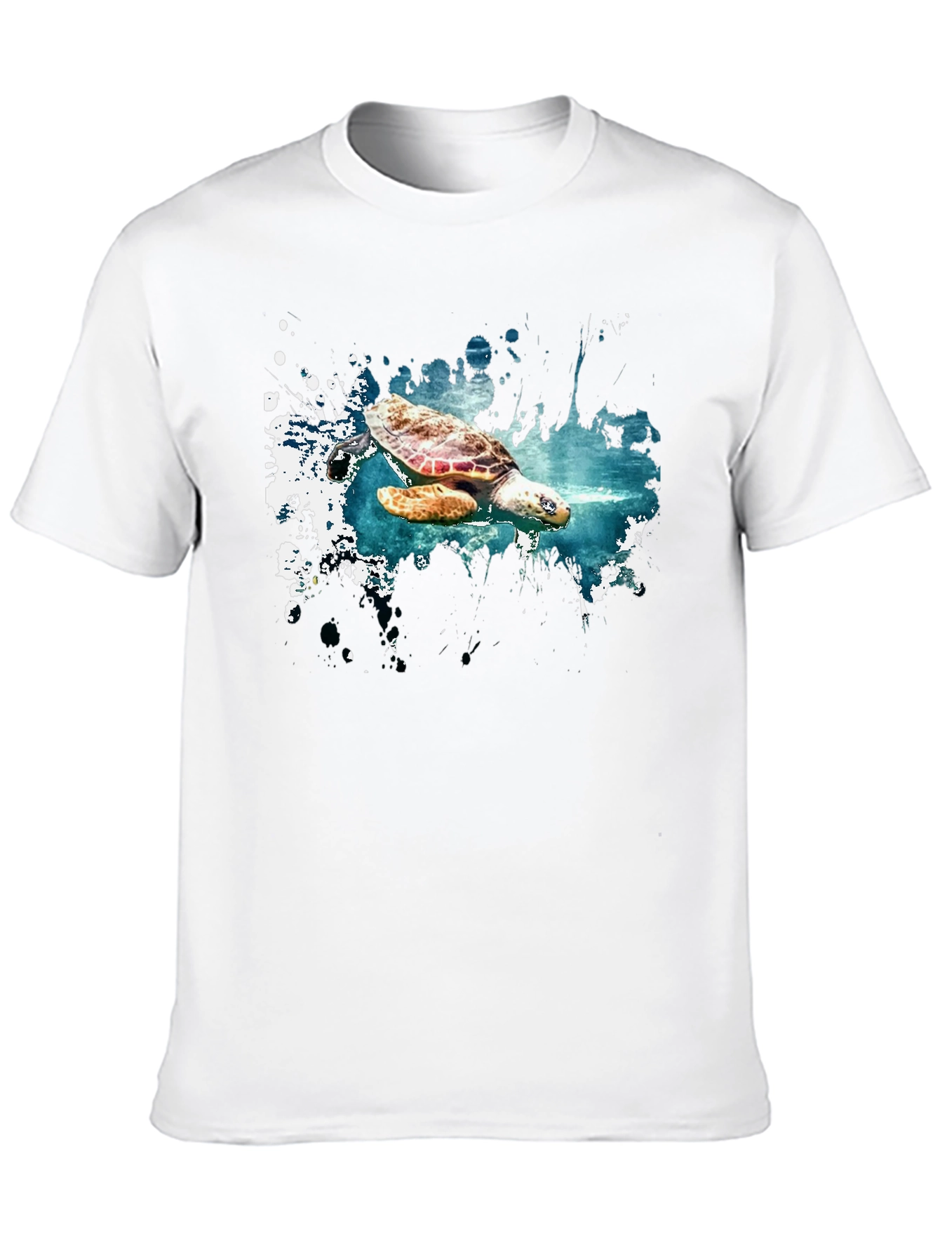 Turtle Splash Graphic Tee - Soft Cotton Comfort
