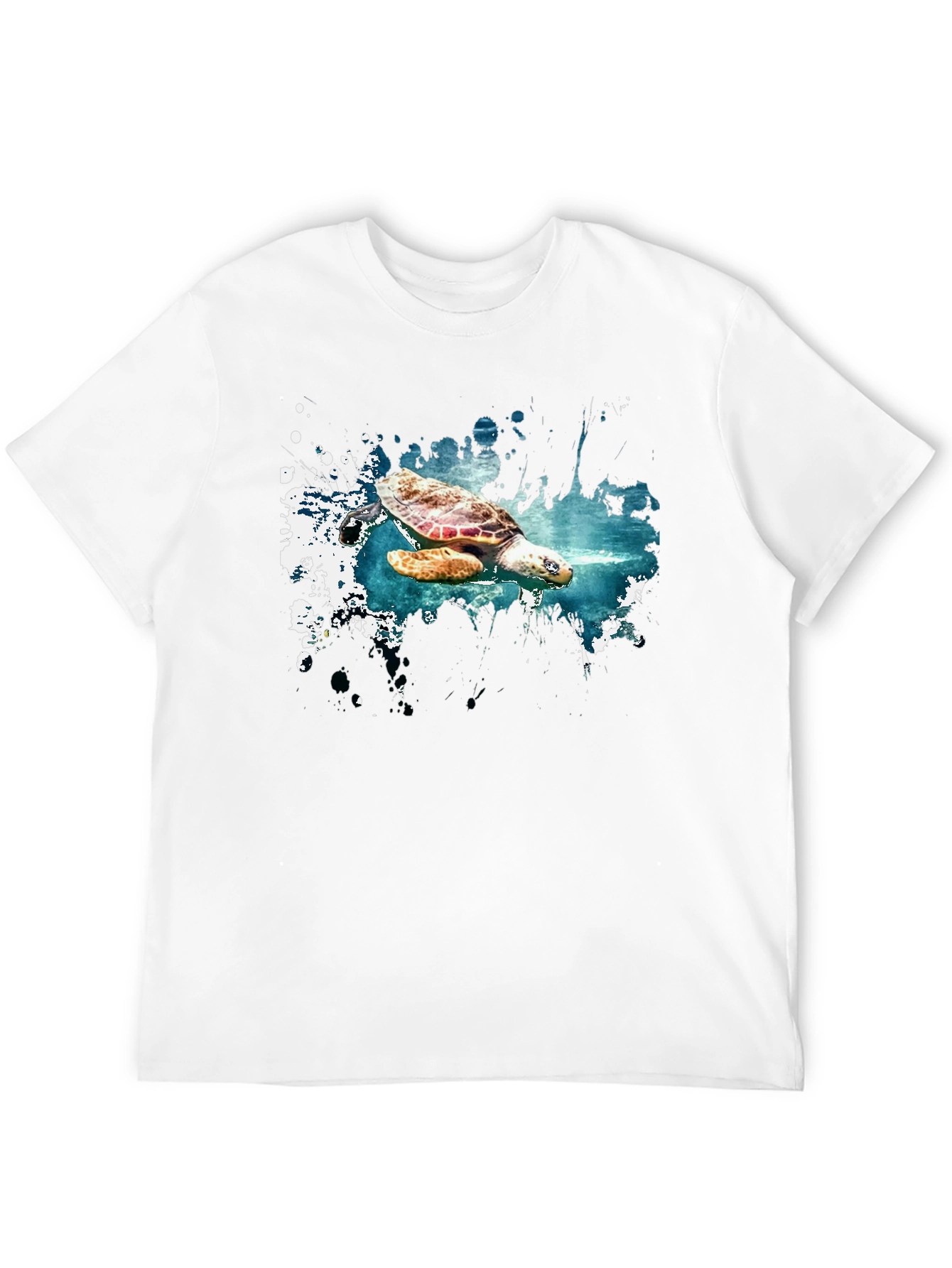 Turtle Splash Graphic Tee - Soft Cotton Comfort
