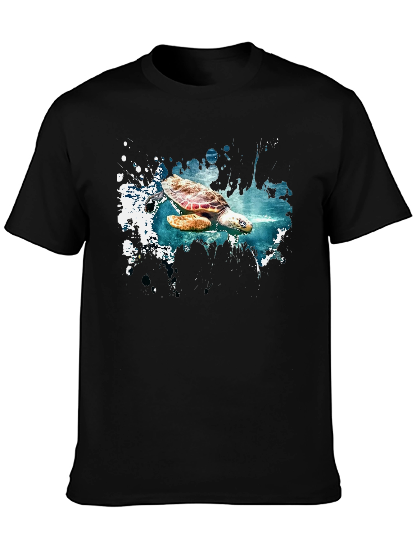 Turtle Splash Graphic Tee - Soft Cotton Comfort