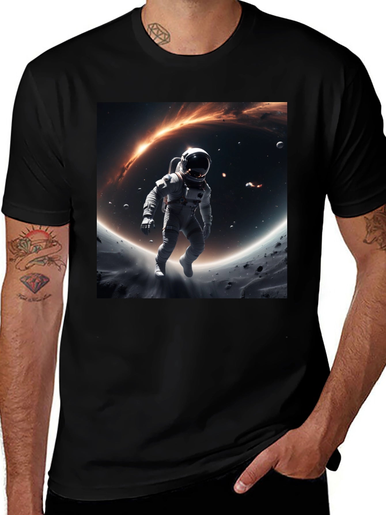 Astronaut Galaxy Graphic T-Shirt