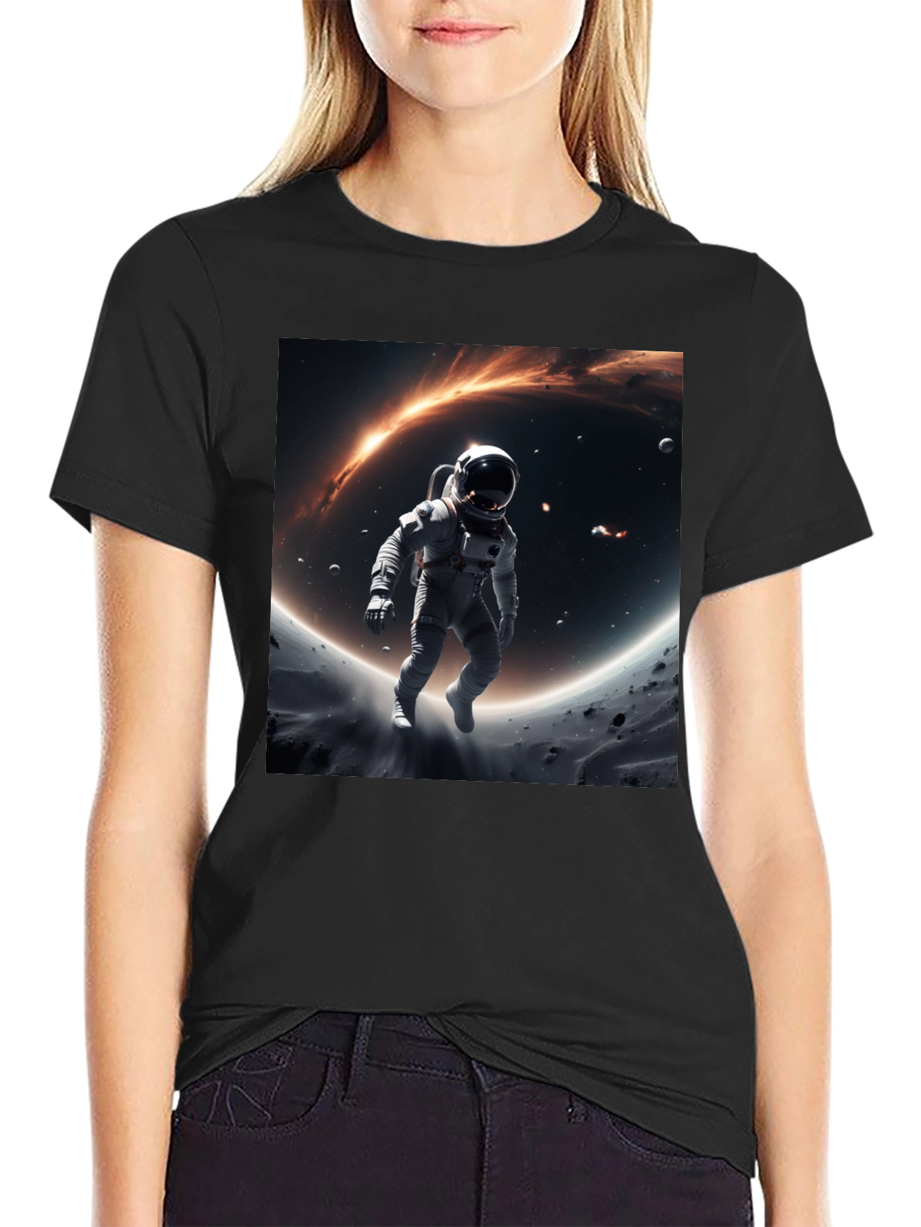 Astronaut Galaxy Graphic T-Shirt