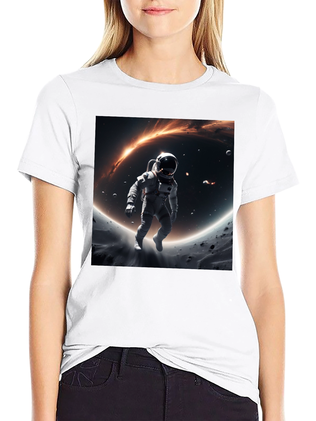 Astronaut Galaxy Graphic T-Shirt