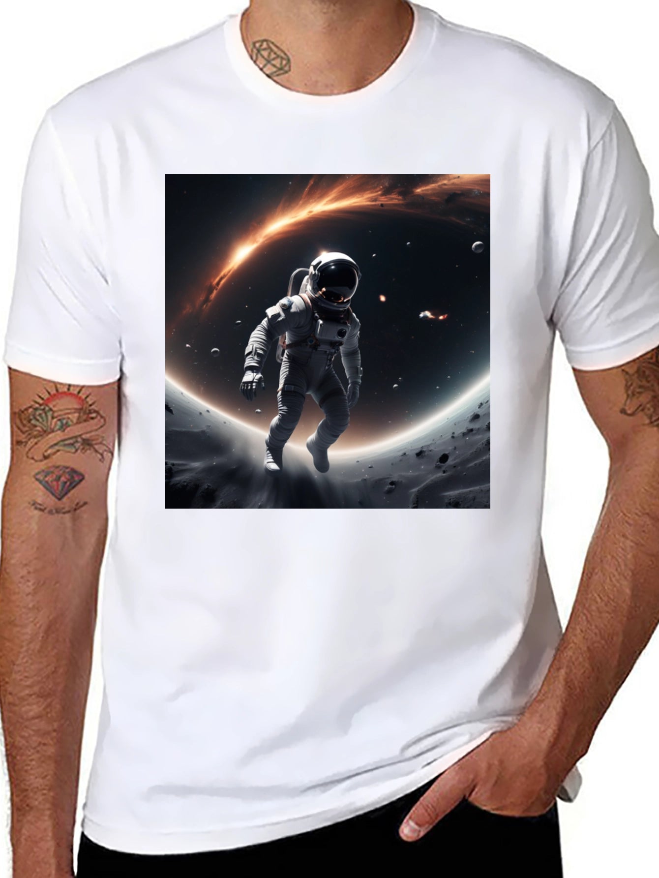 Astronaut Galaxy Graphic T-Shirt