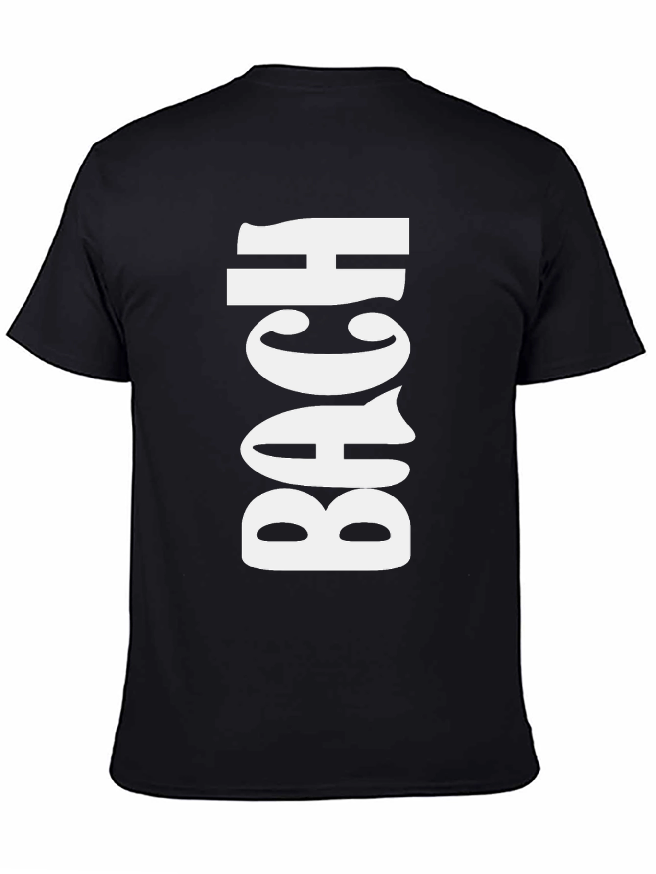 BACH Black Graphic Tee - Bold Statement T-Shirt