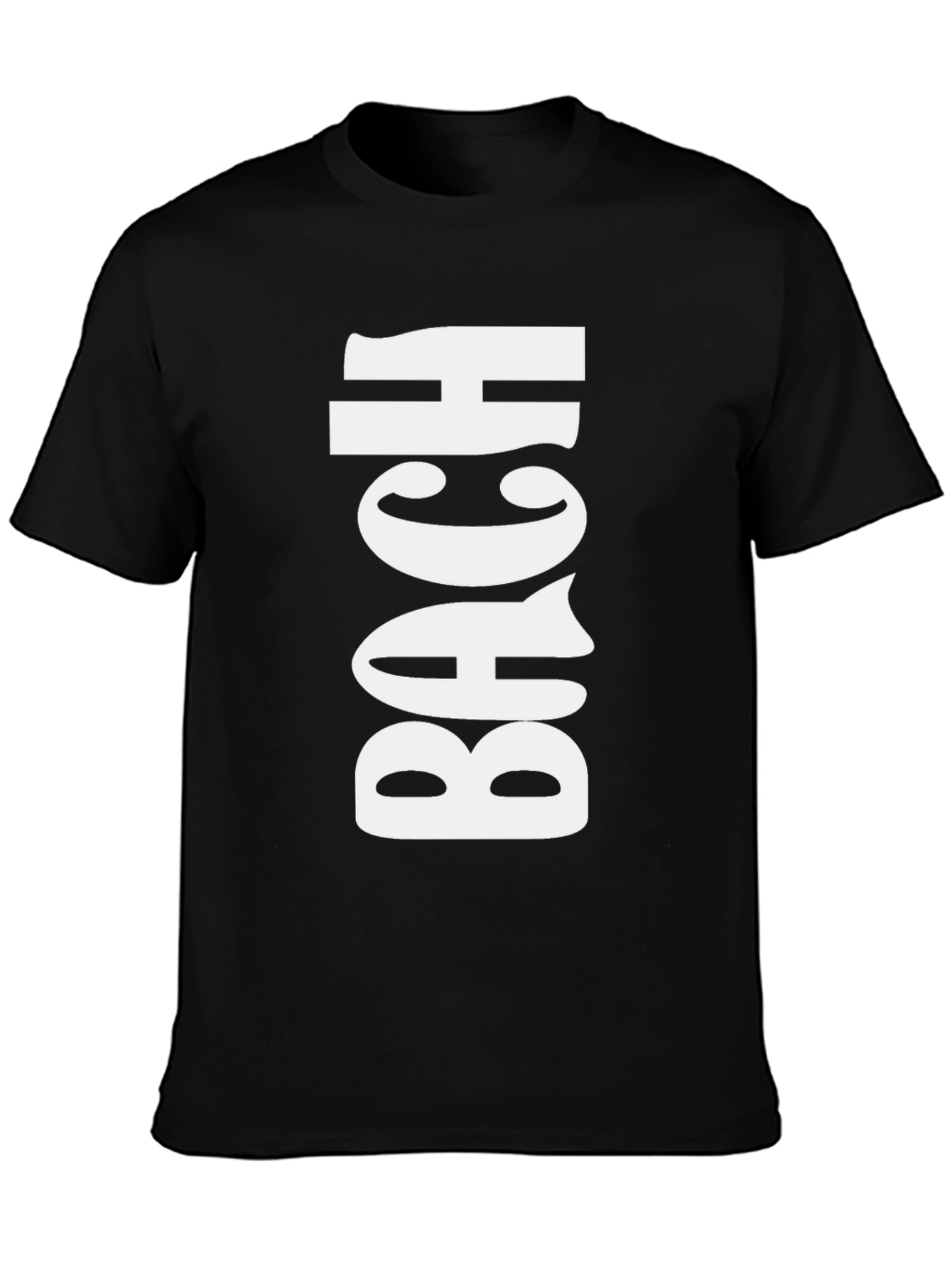 BACH Black Graphic Tee - Bold Statement T-Shirt