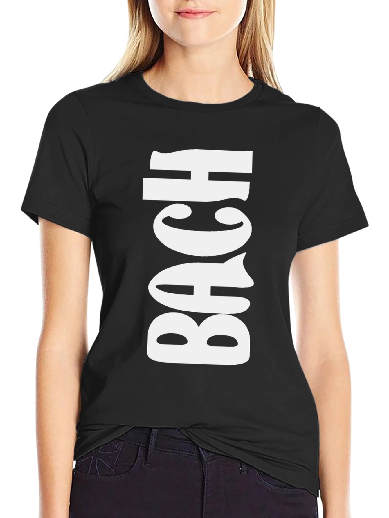 BACH Black Graphic Tee - Bold Statement T-Shirt