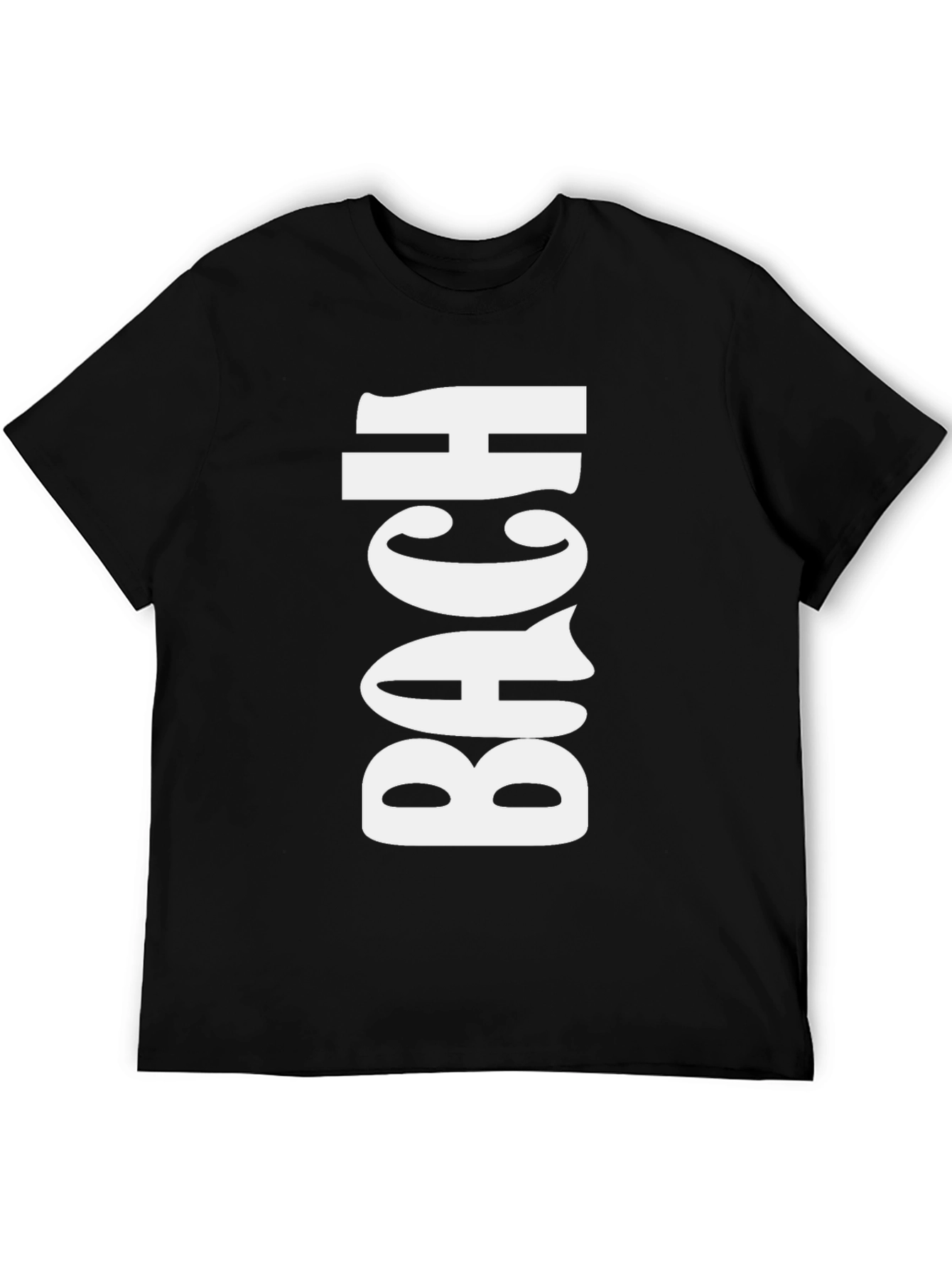 BACH Black Graphic Tee - Bold Statement T-Shirt