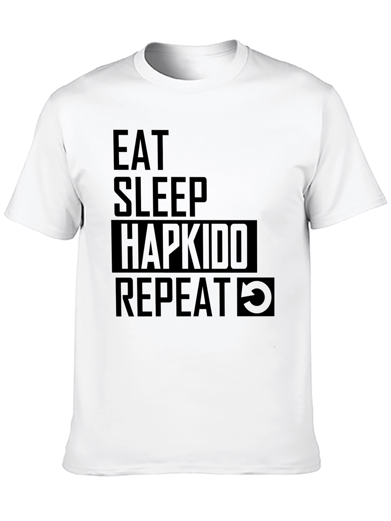 Eat Sleep Hapkido Repeat Black T-Shirt