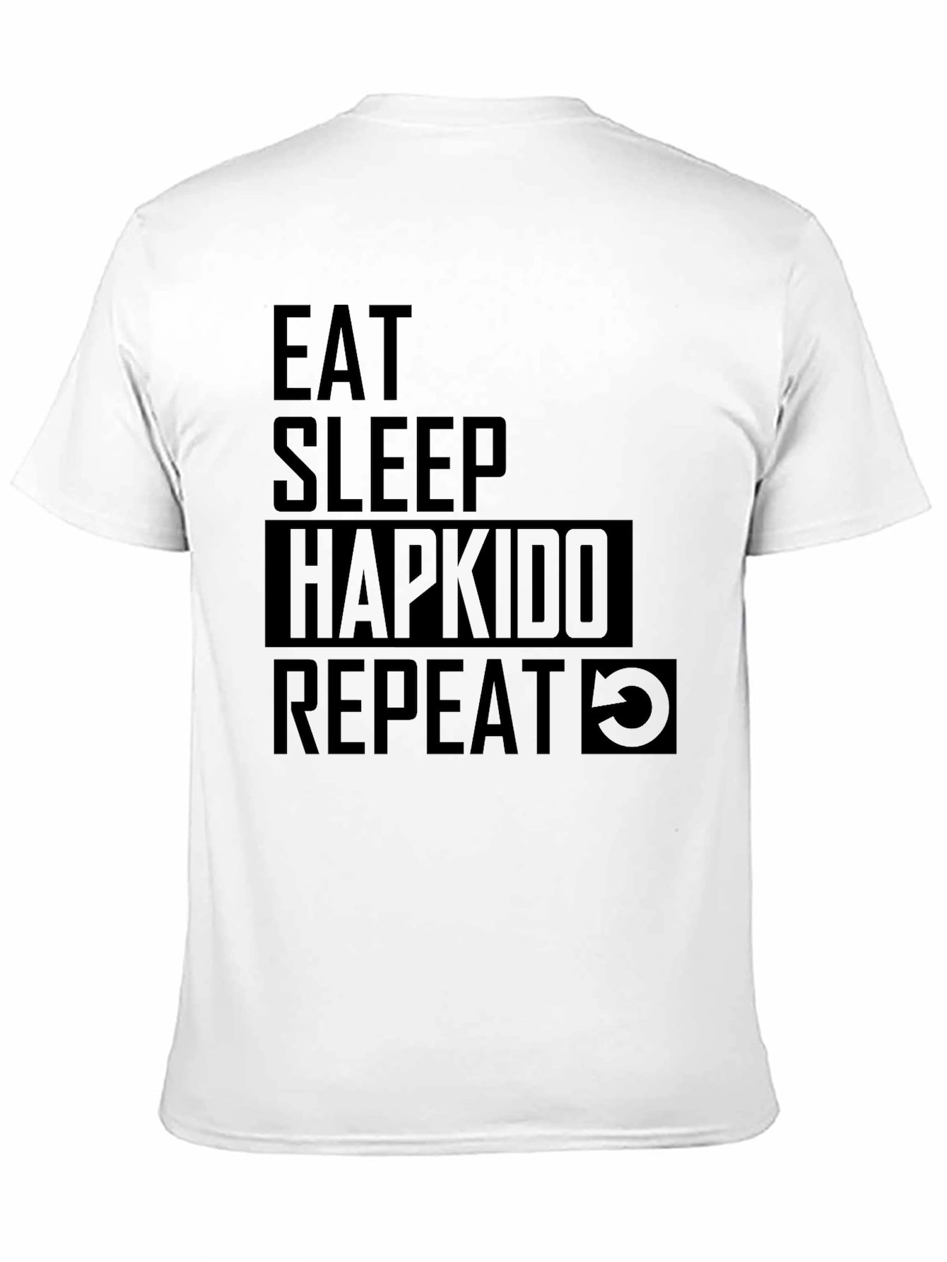 Eat Sleep Hapkido Repeat Black T-Shirt