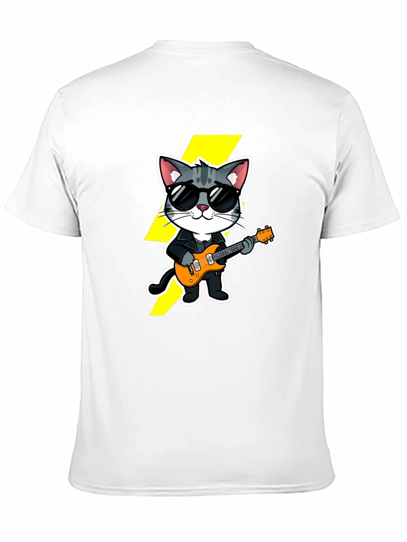 Cool Cat Guitarist Black T-Shirt