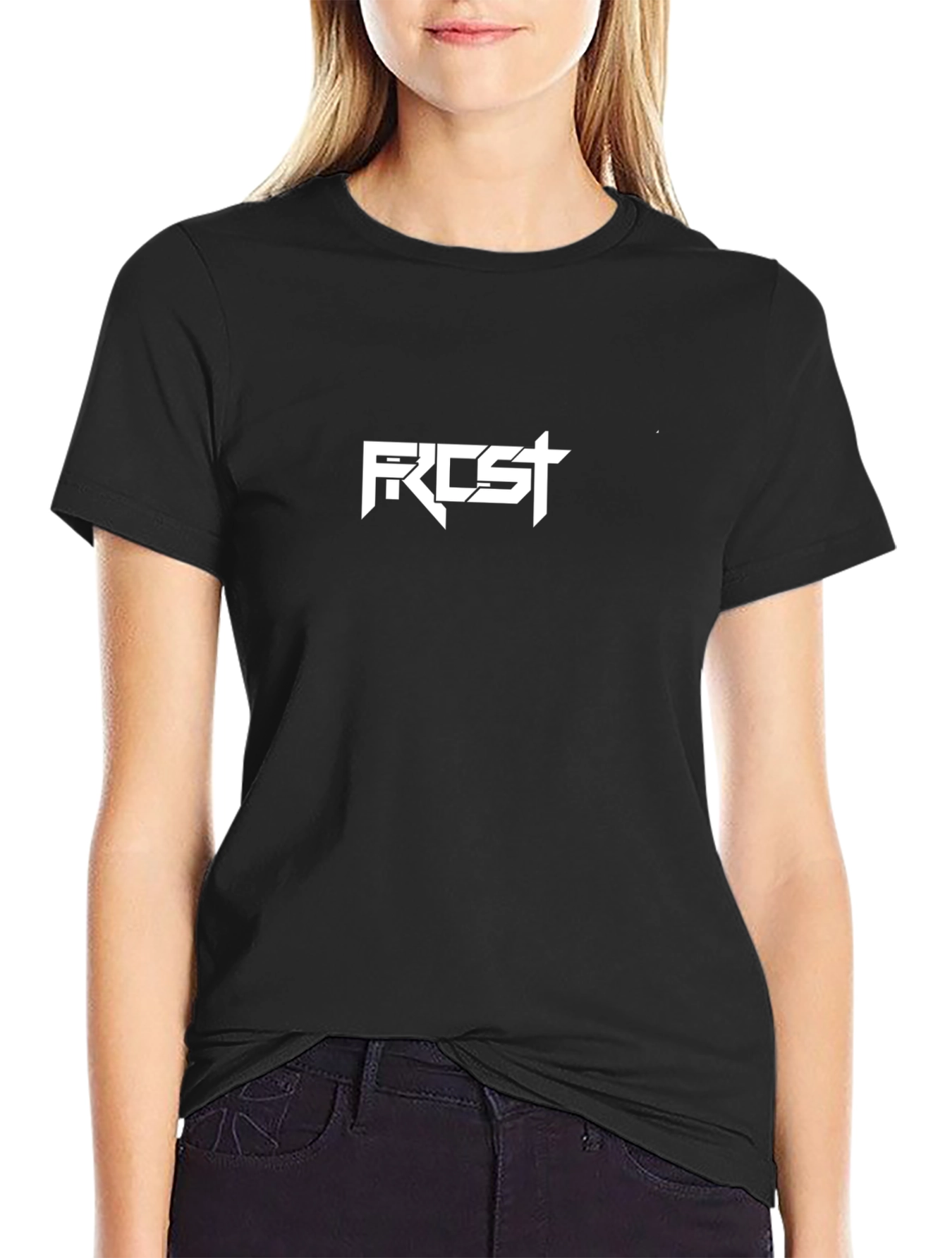 Frost Logo Graphic Tee - Mens Black Cotton T-Shirt