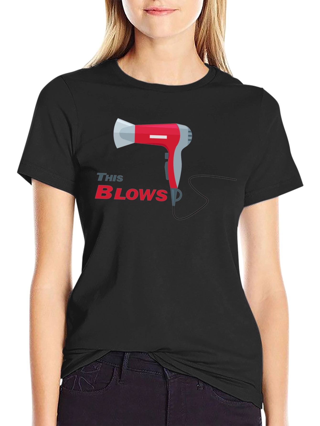 This Blows T-Shirt Funny Hair Dryer Pun Tee