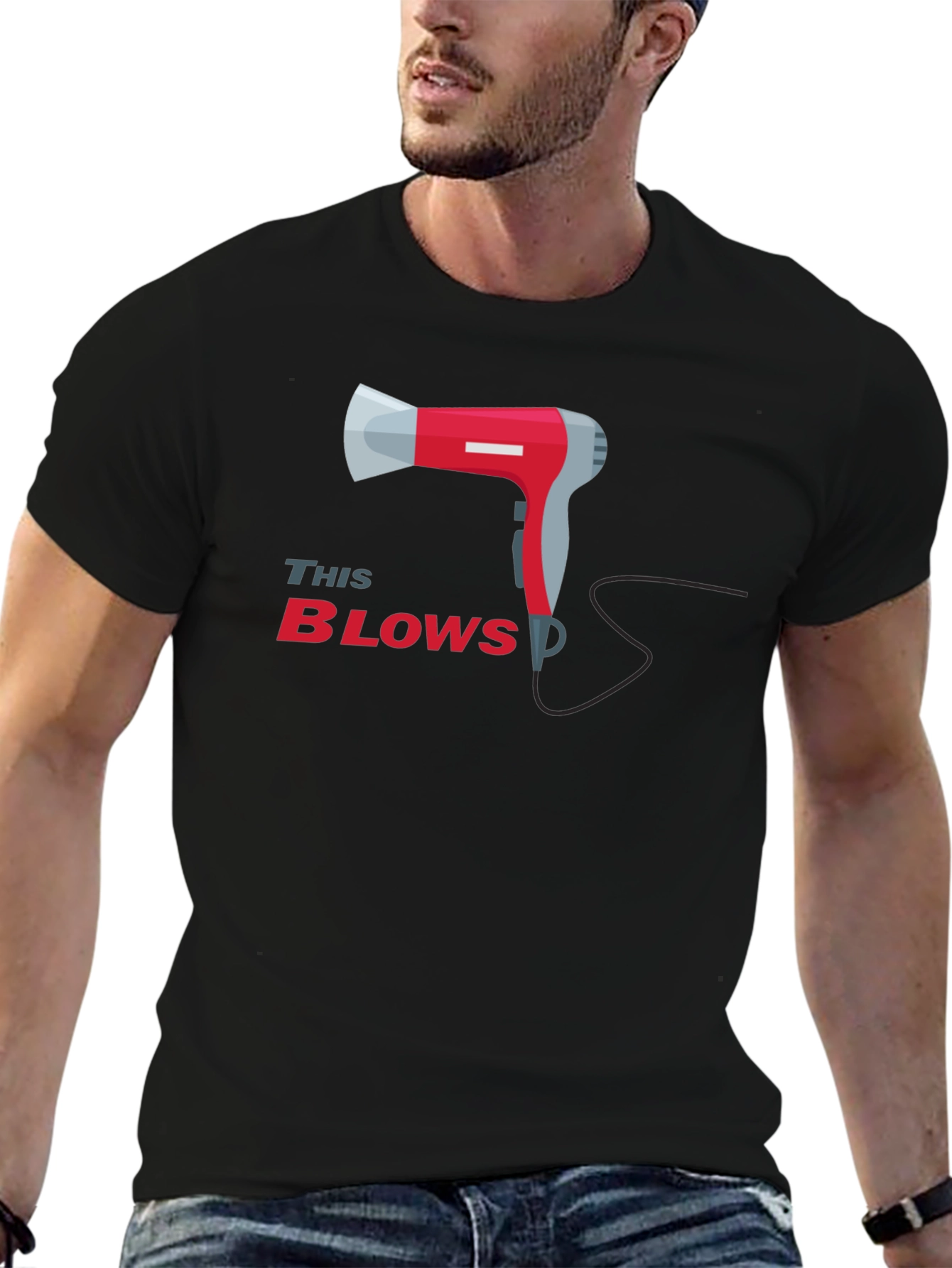This Blows T-Shirt Funny Hair Dryer Pun Tee