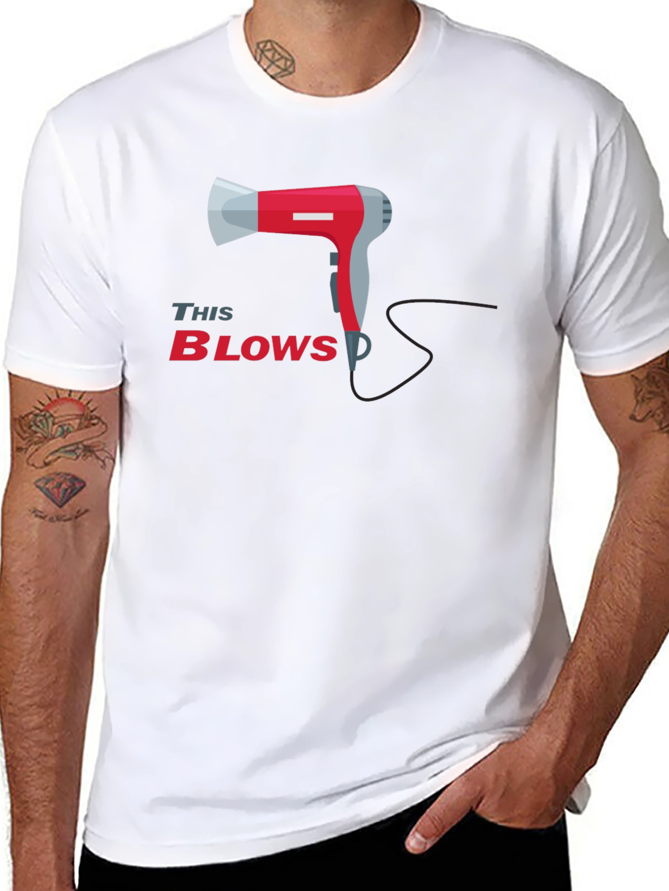 This Blows T-Shirt Funny Hair Dryer Pun Tee