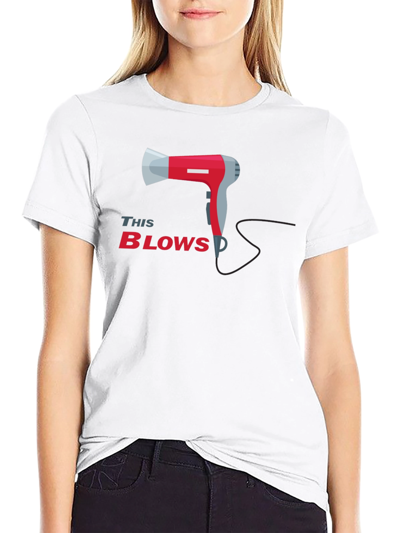 This Blows T-Shirt Funny Hair Dryer Pun Tee