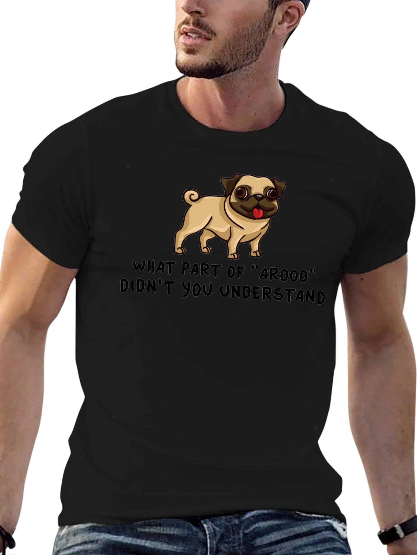 Funny Pug ArOOO T-Shirt - Dog Lover Tee