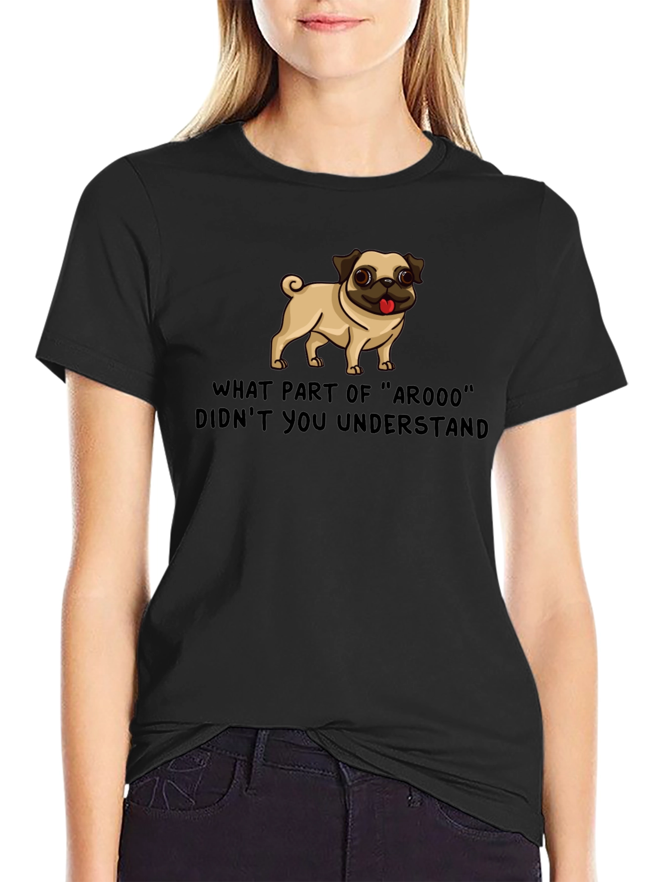 Funny Pug ArOOO T-Shirt - Dog Lover Tee