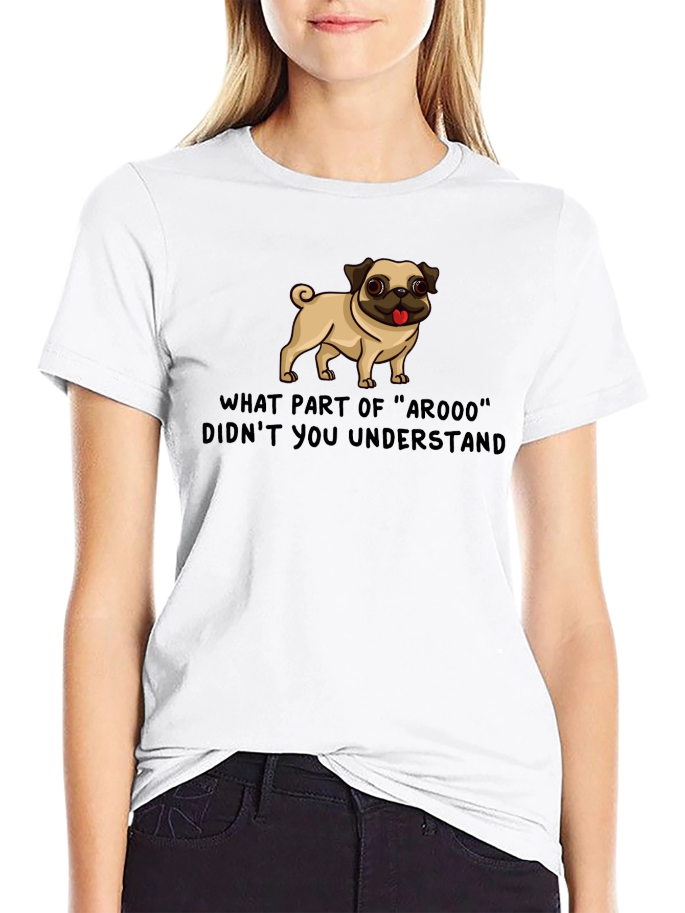 Funny Pug ArOOO T-Shirt - Dog Lover Tee