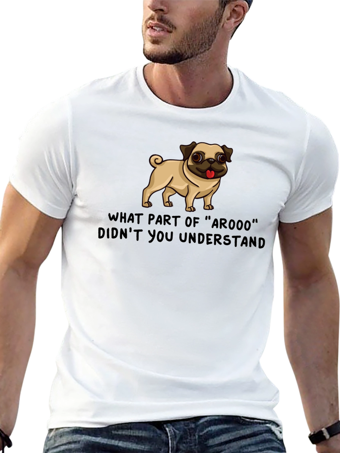 Funny Pug ArOOO T-Shirt - Dog Lover Tee