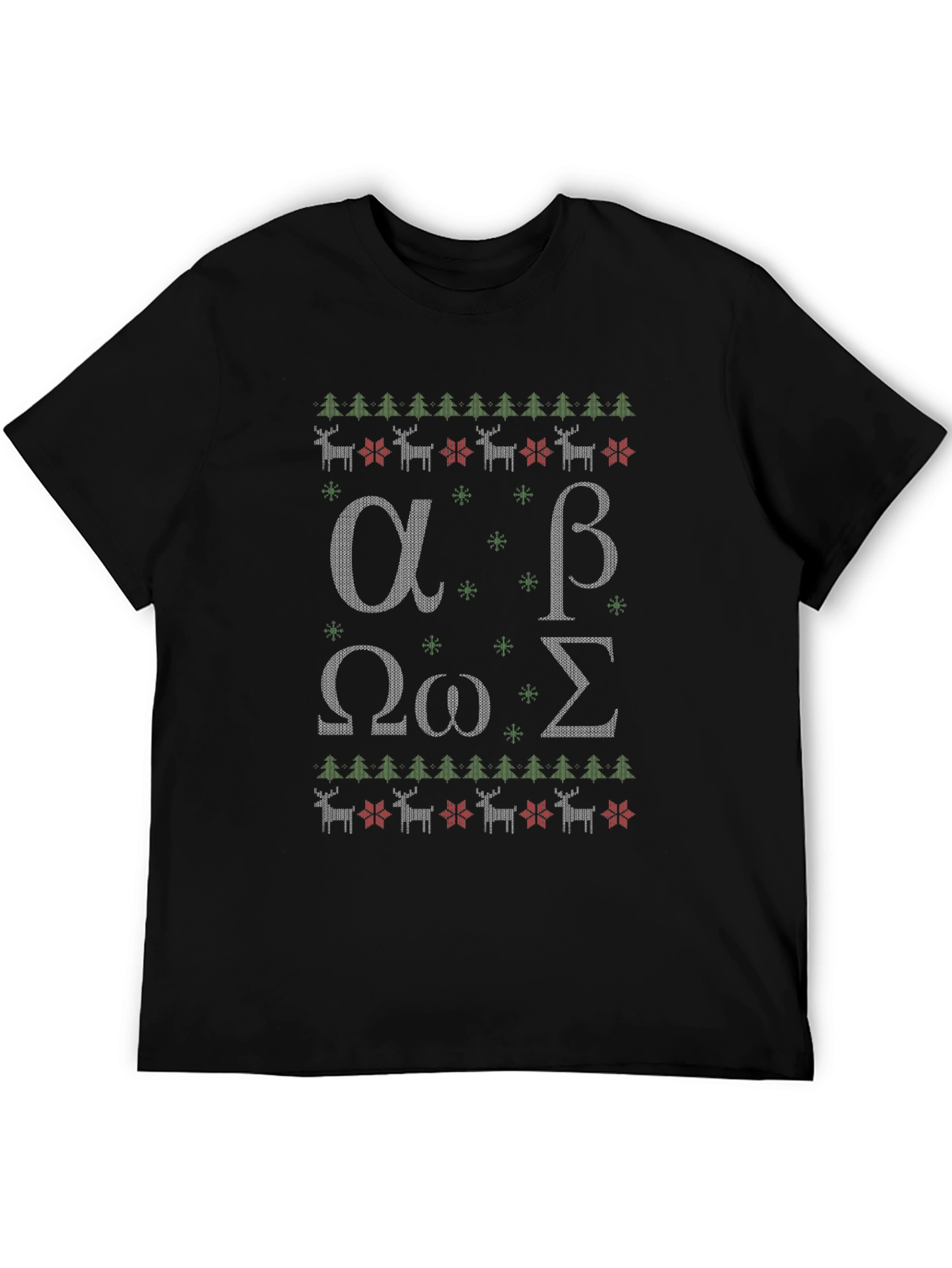 Greek Alphabet Ugly Christmas Sweater T-Shirt