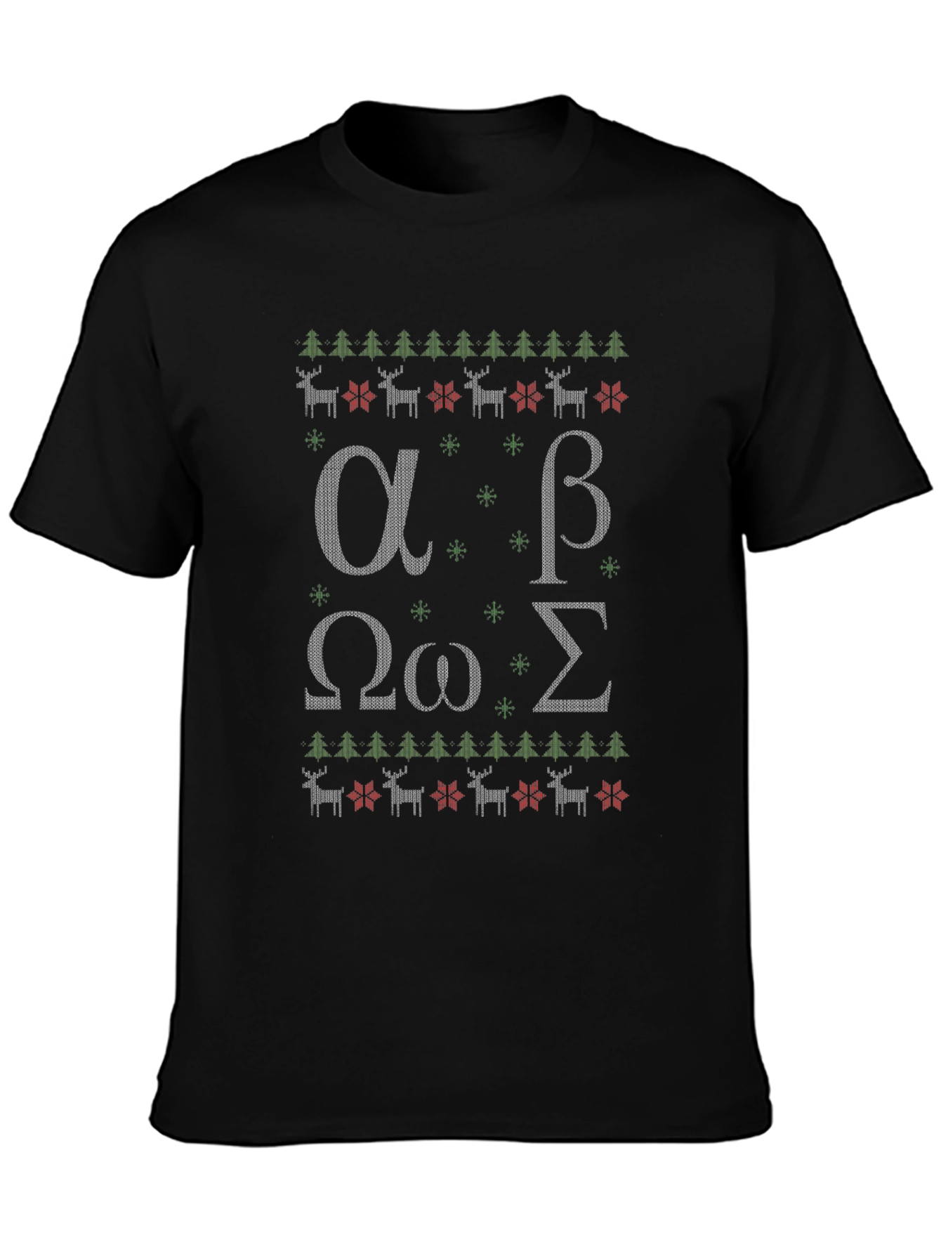 Greek Alphabet Ugly Christmas Sweater T-Shirt