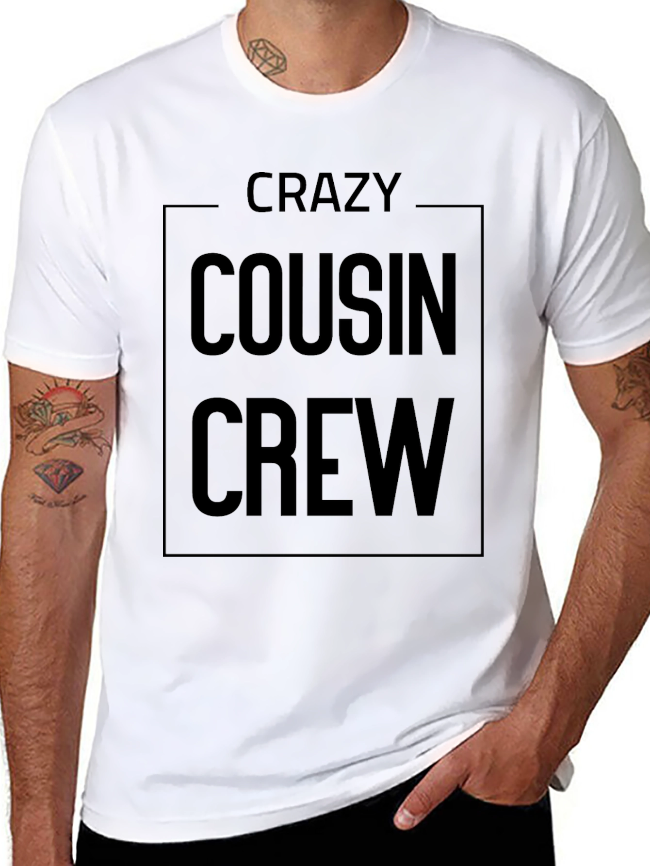 Crazy Cousin Crew Graphic T-Shirt - Family Matching Tee