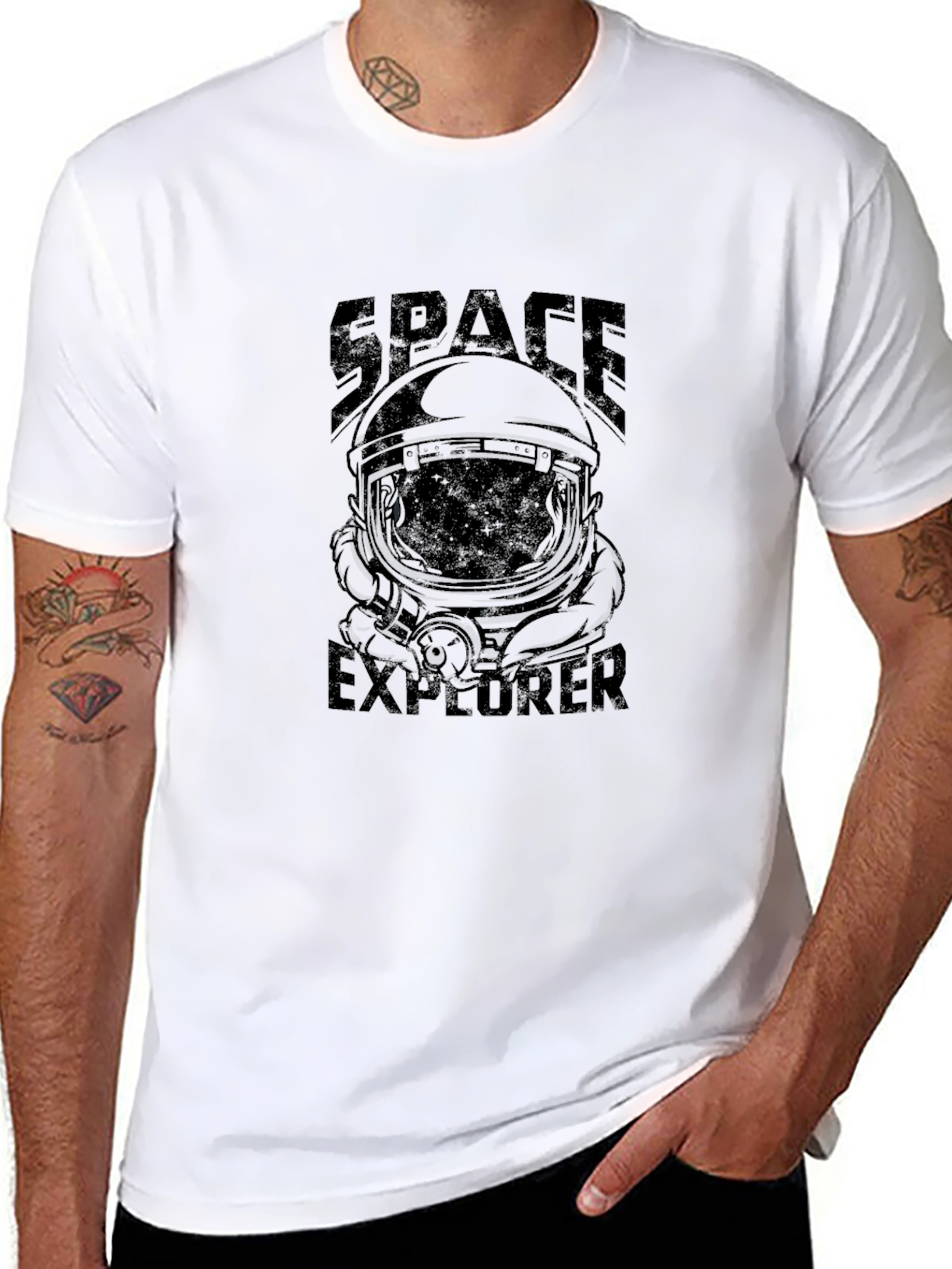 Space Explorer Black T-Shirt