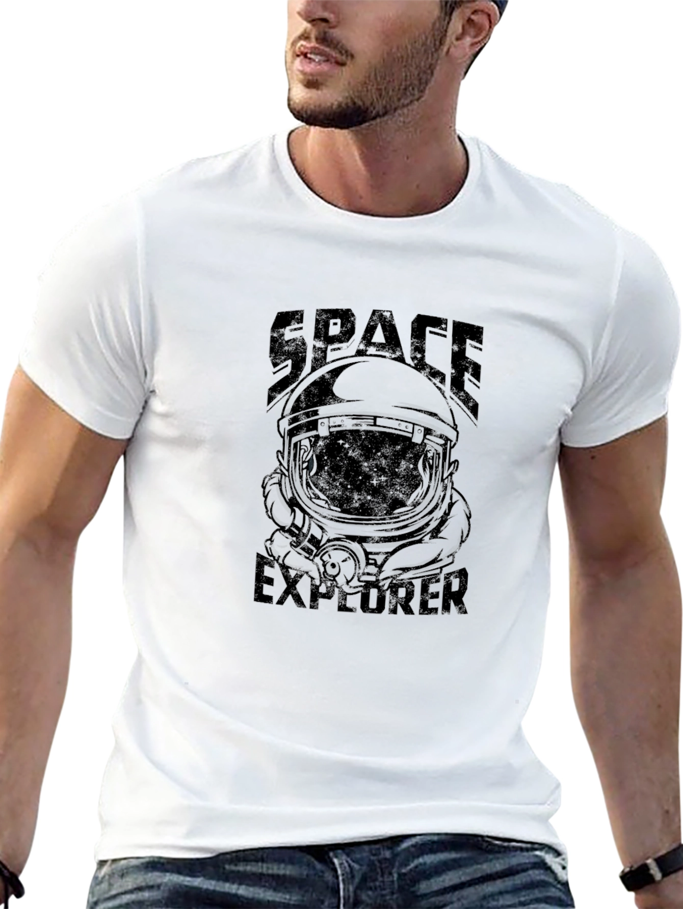 Space Explorer Black T-Shirt